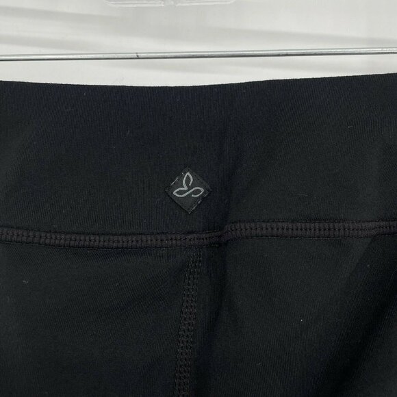 Prana Leggings Women's Sz S Black Gray Color Block Crop Skinny Midrise Athletic - Picture 7 of 8